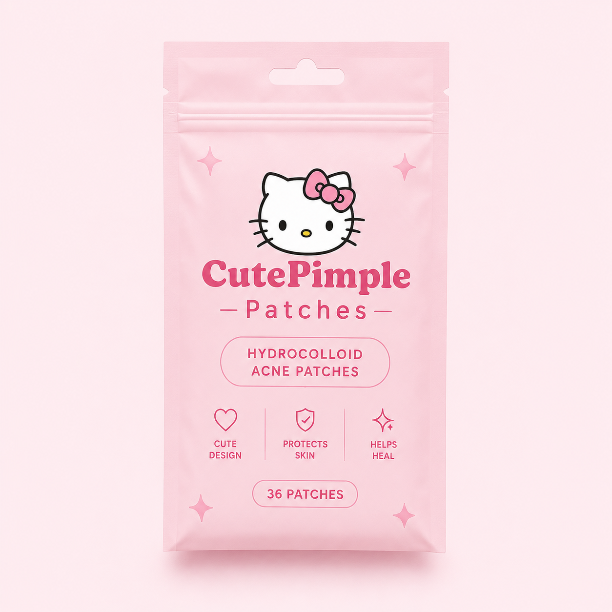 Hello Kitty® Invisible Acne Patches — Hydrocolloid Pimple Stickers