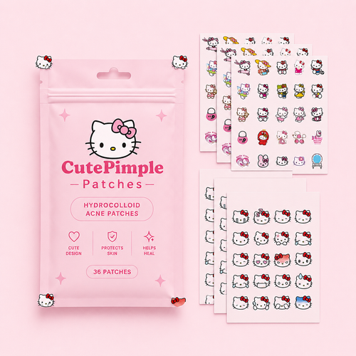 Hello Kitty® Invisible Acne Patches — Hydrocolloid Pimple Stickers
